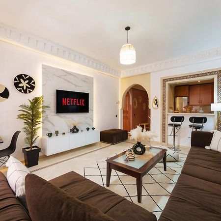 Appartement Chic Gueliz Plaza Avec Vue Marrakesch Exterior foto