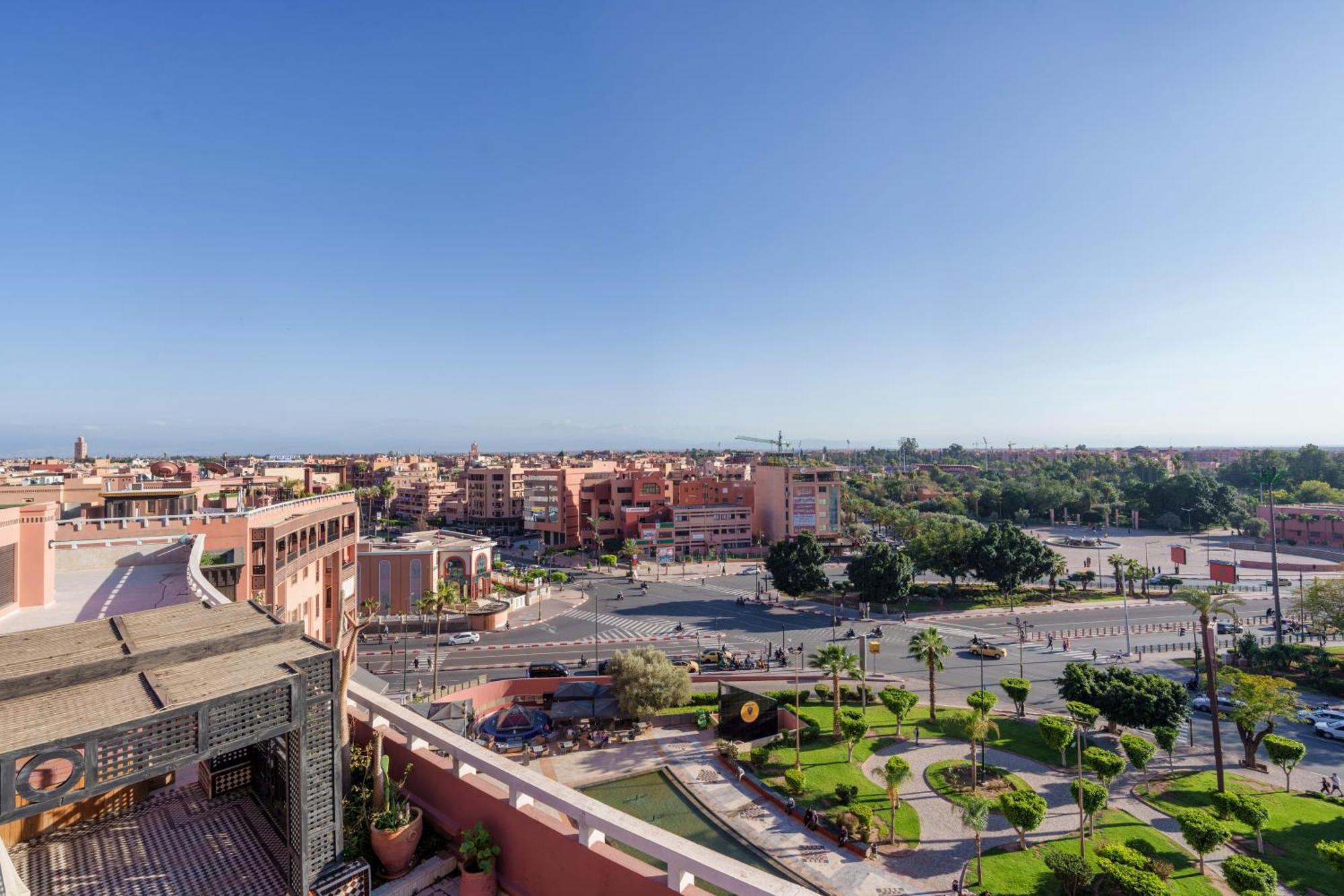 Appartement Chic Gueliz Plaza Avec Vue Marrakesch Exterior foto