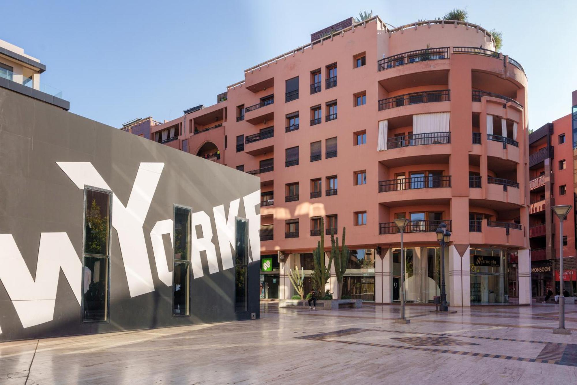 Appartement Chic Gueliz Plaza Avec Vue Marrakesch Exterior foto