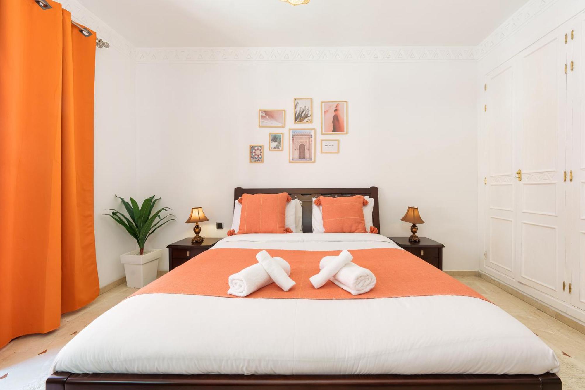 Appartement Chic Gueliz Plaza Avec Vue Marrakesch Exterior foto