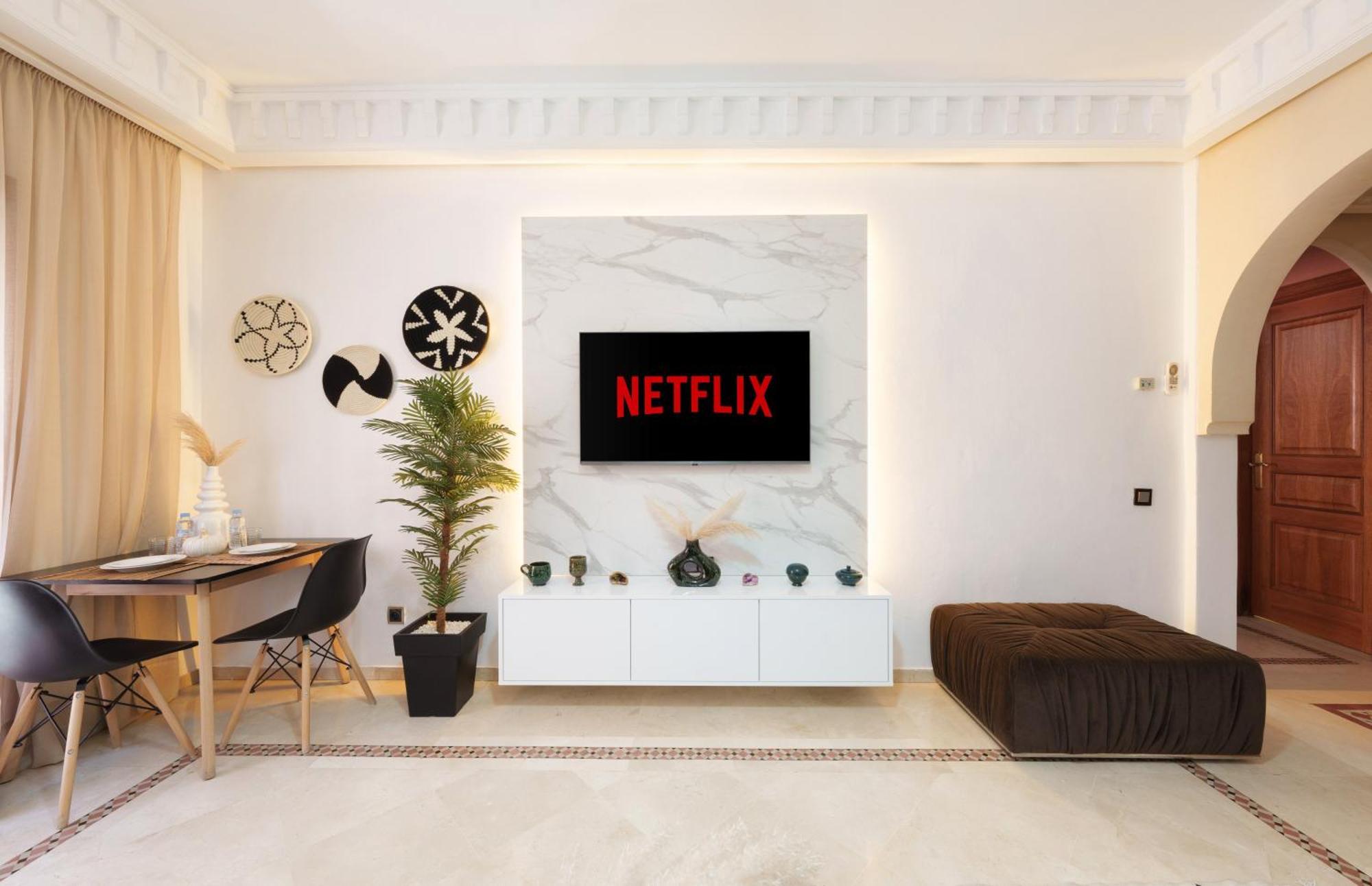 Appartement Chic Gueliz Plaza Avec Vue Marrakesch Exterior foto